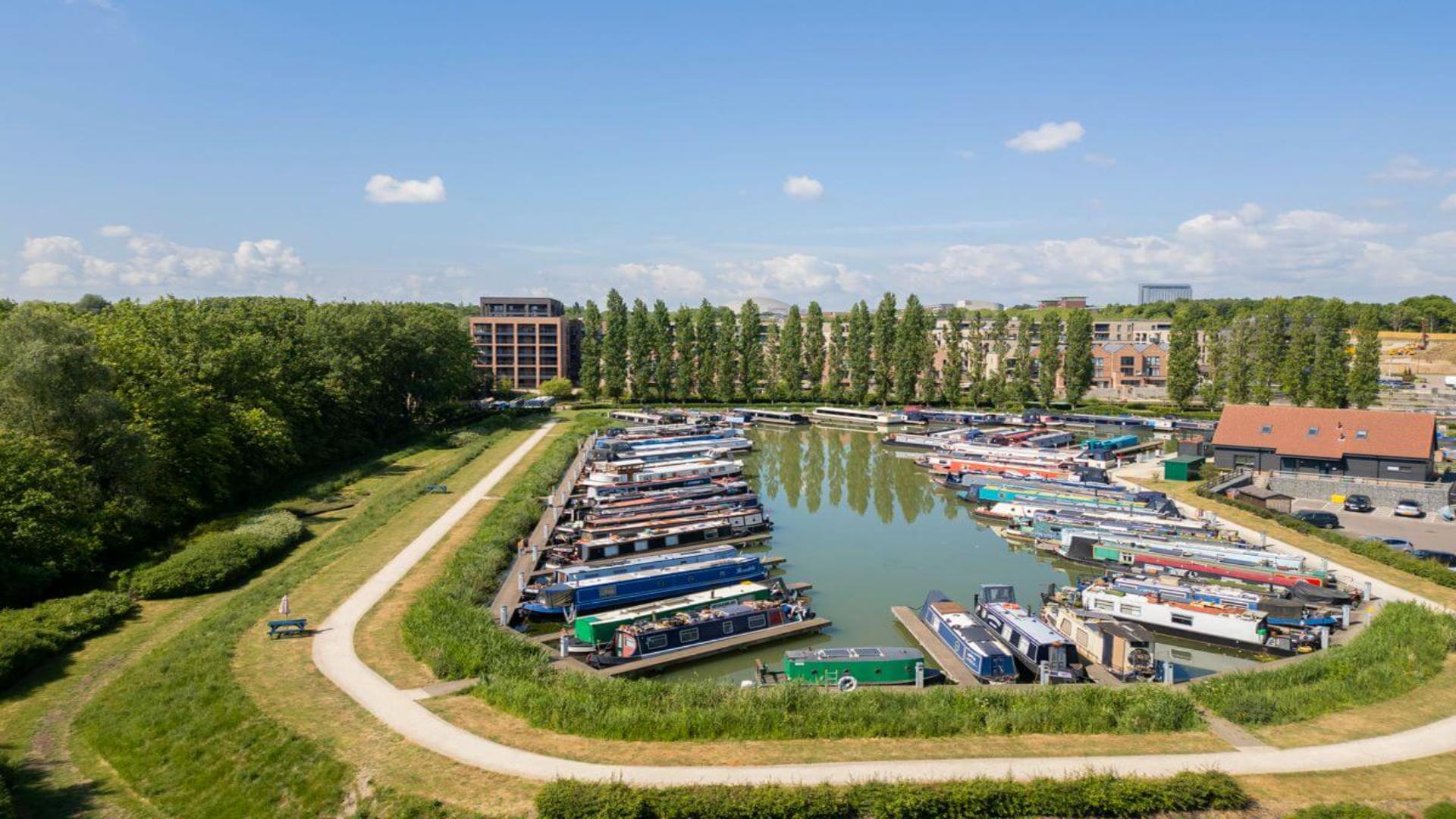 Campbell Wharf drone photography by canal