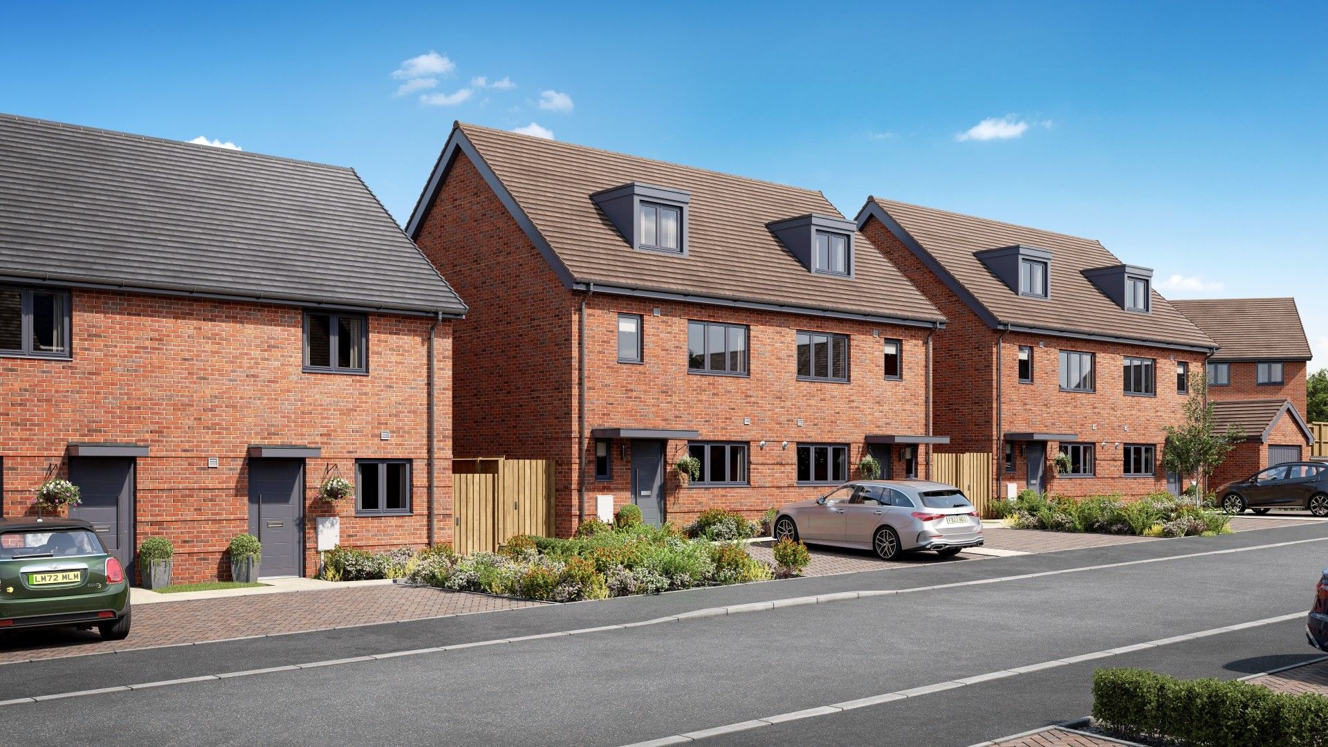 CGI of street scene at Brooklands Park