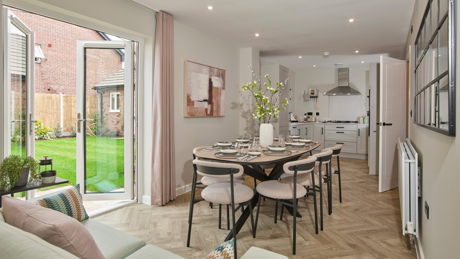 Show home kitchen at Castlefield Park