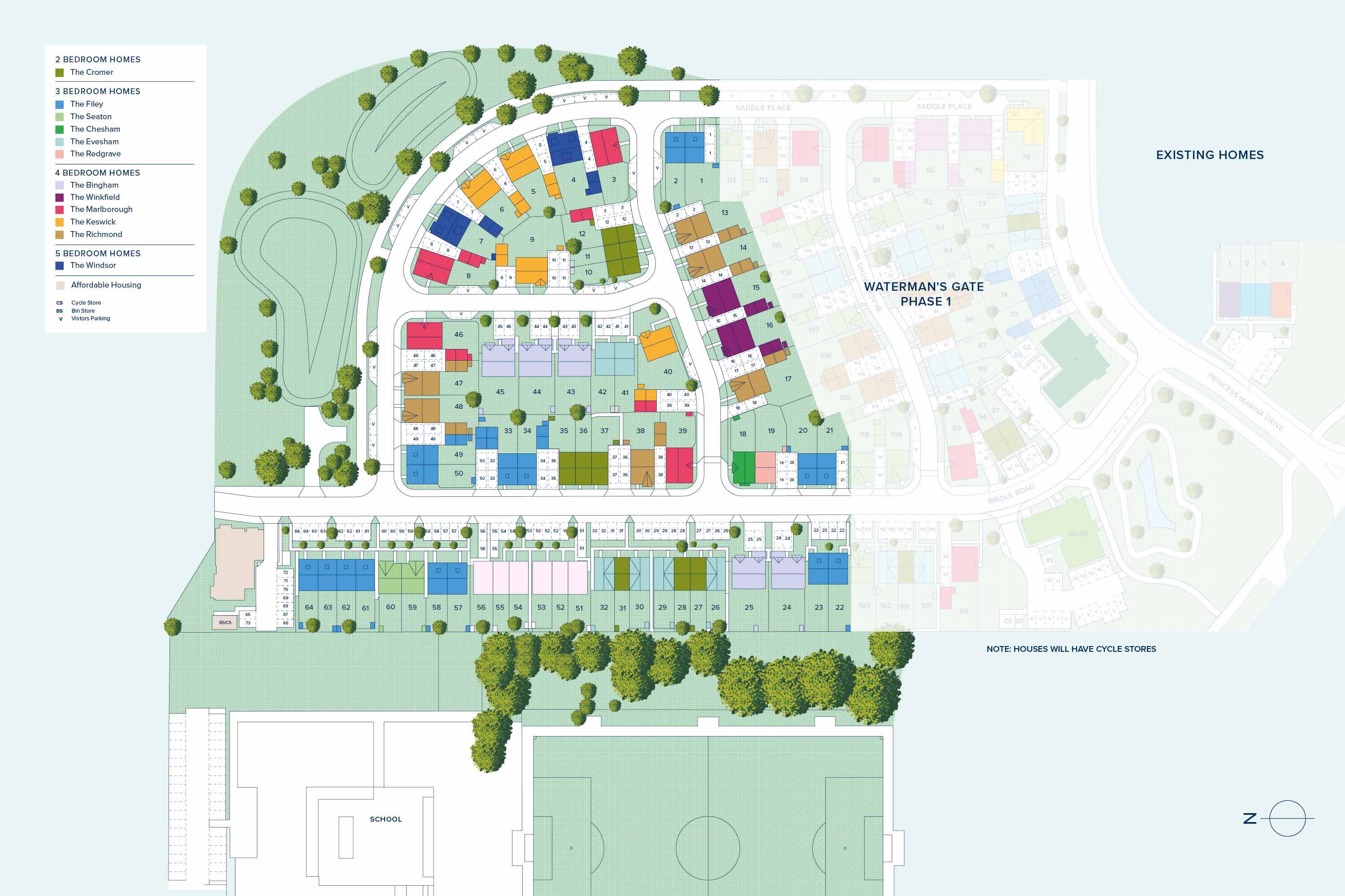 Nightingale Fields at Arborfield Green plan