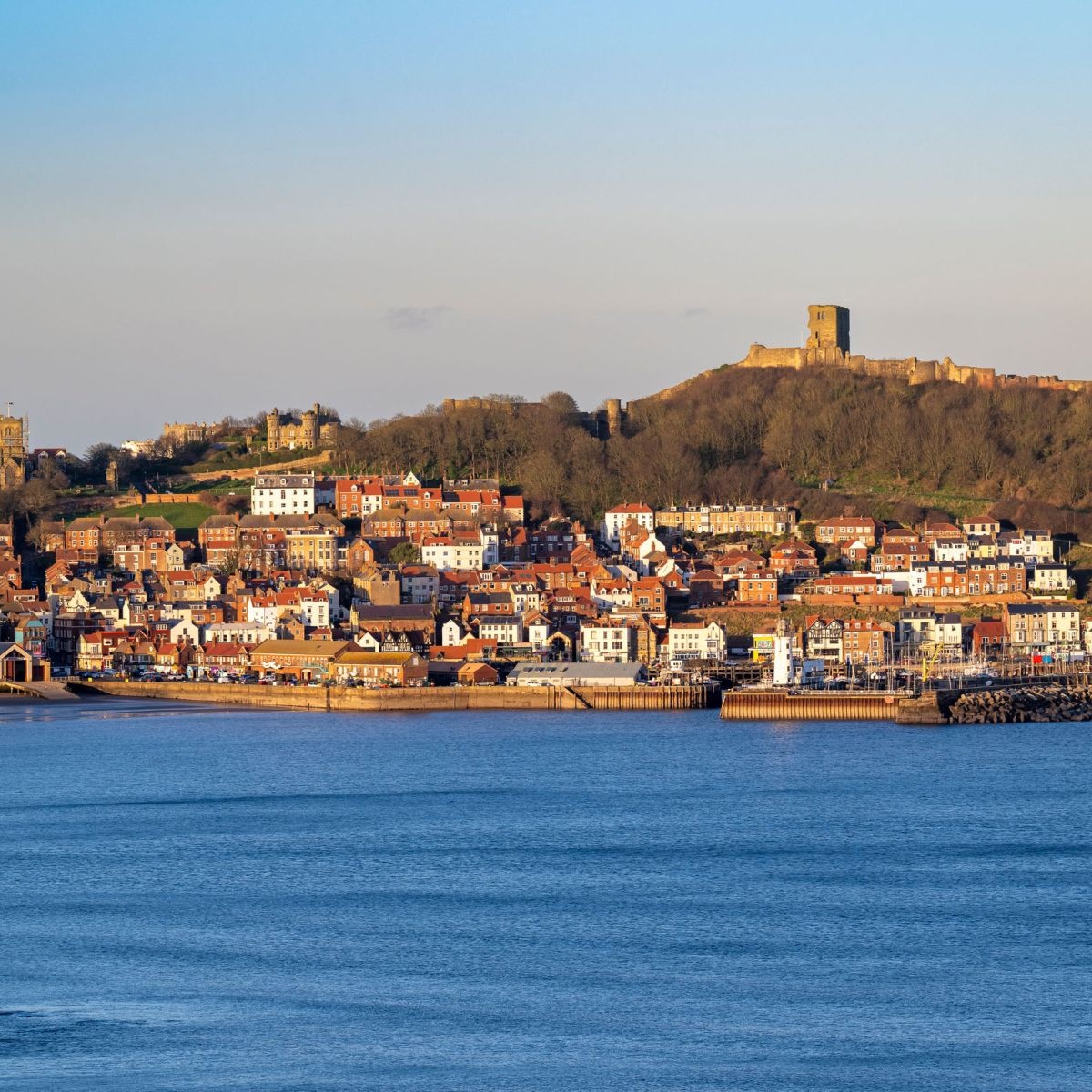 View across the sea to Scarborough