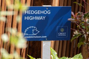 Grange Meadows hedgehog highway sign