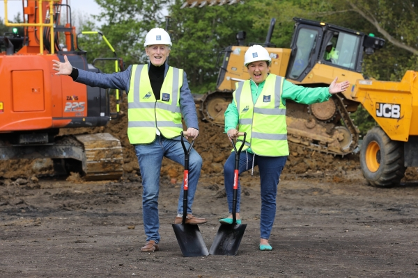 Cyril Bennis BEM and Jo Wheelwright-Horne BEM at ground breaking