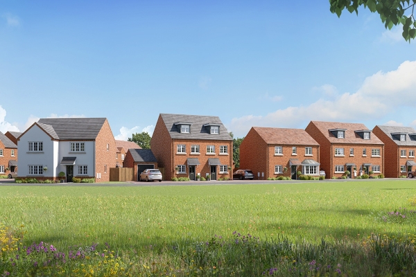 CGI image of Dalton Gardens street scene